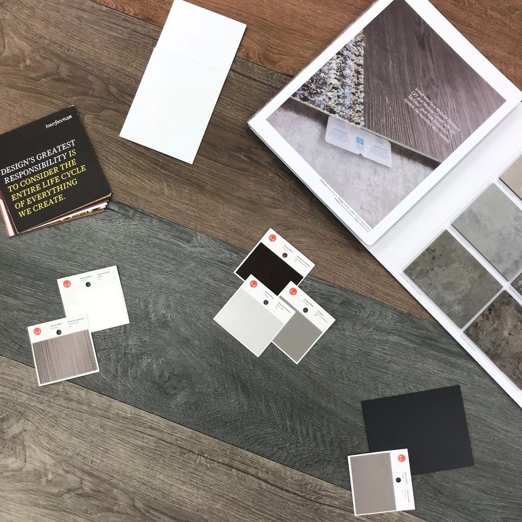 Interface & Herman Miller coordinating material samples
