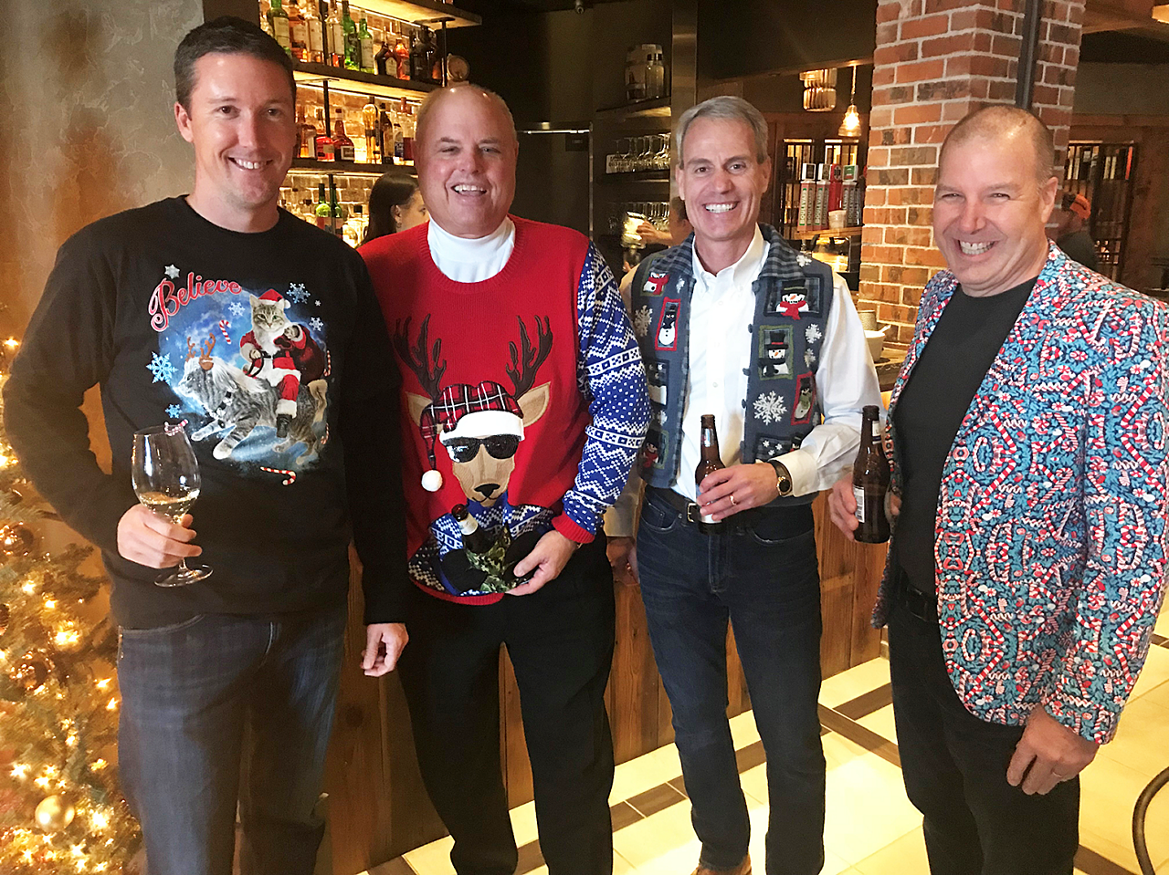 Jim Stephen Mark Jeff Christmas Sweaters