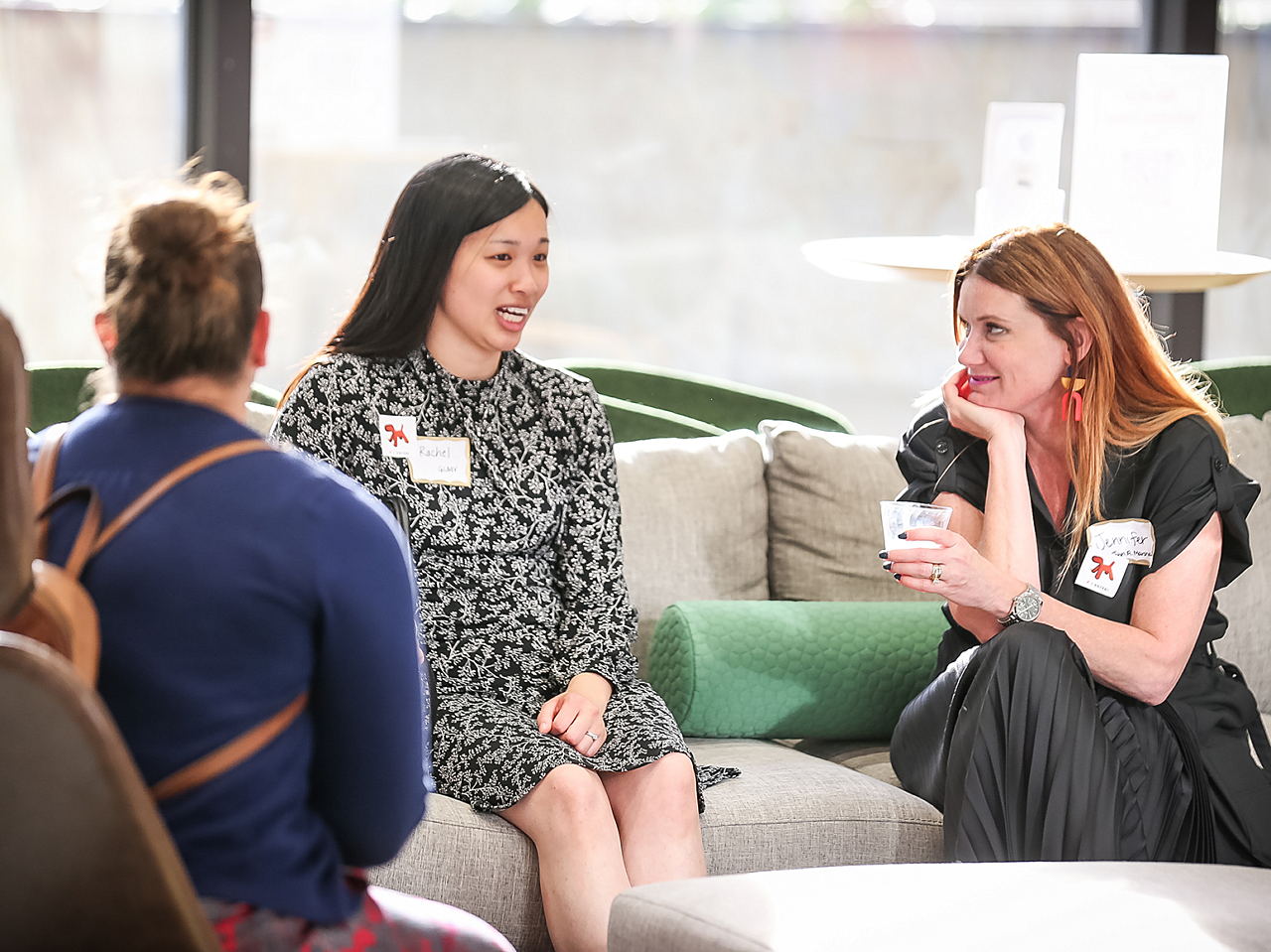 General Manager, Jennifer Drace (right), chats with Rachel, a guest from GLMV Architecture