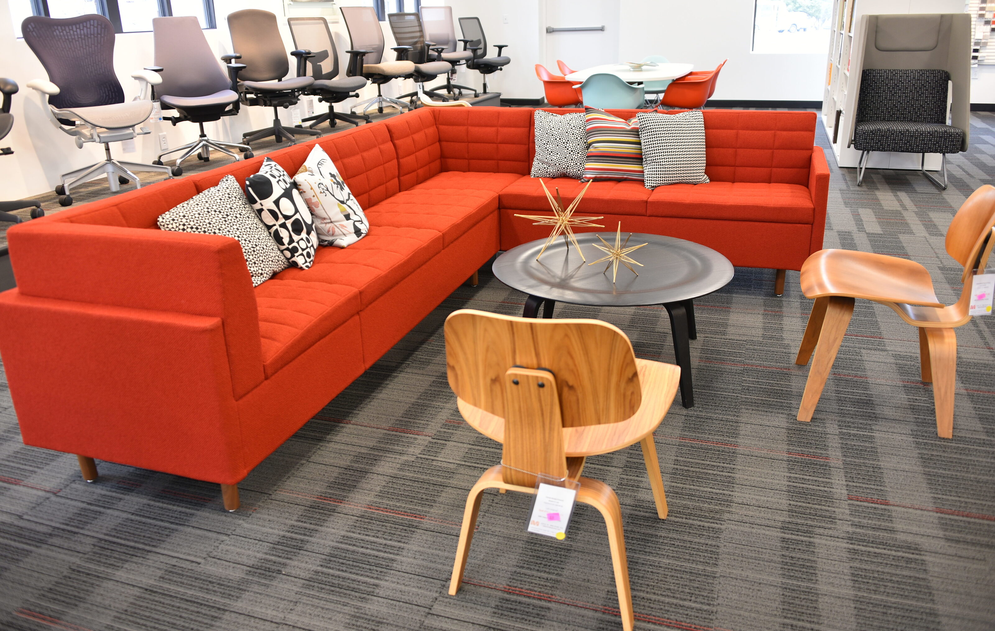 Tulsa Showroom Red Sofa