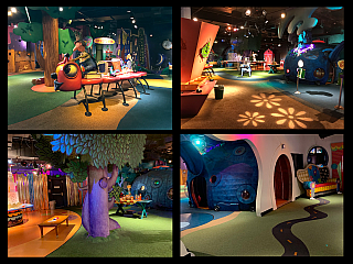 Hallmark Kaleidoscope flooring and exhibits prior to the 2022 renovation
