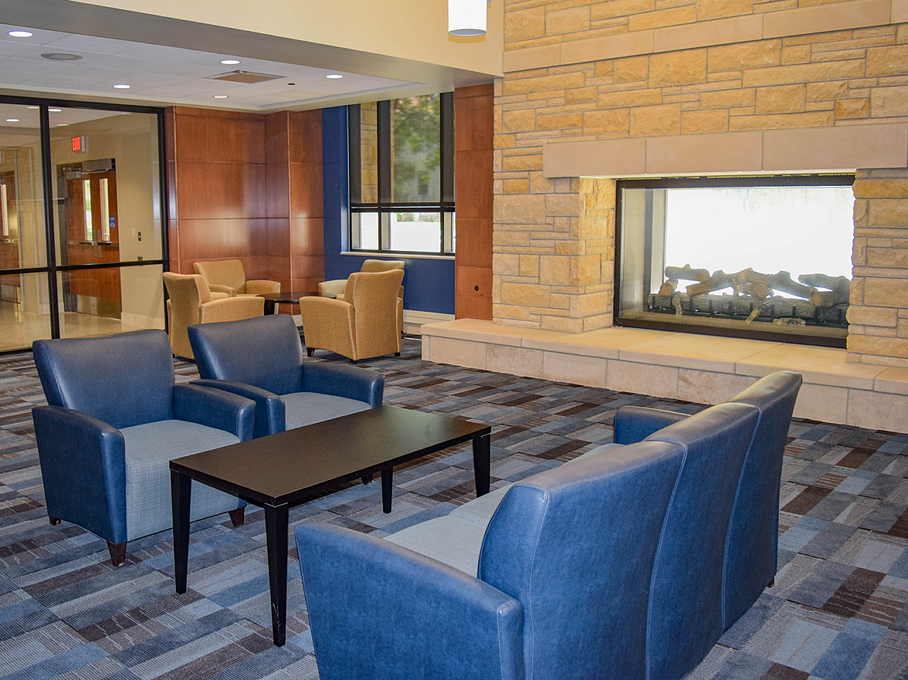 Washburn University Welcome Center Gallery Fireplace Room